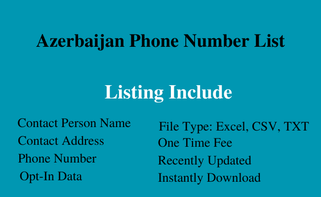 Azerbaijan phone number list