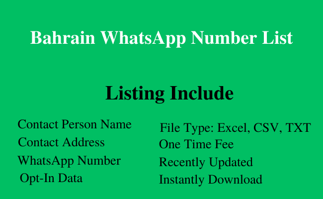 Bahrain whatsapp number list