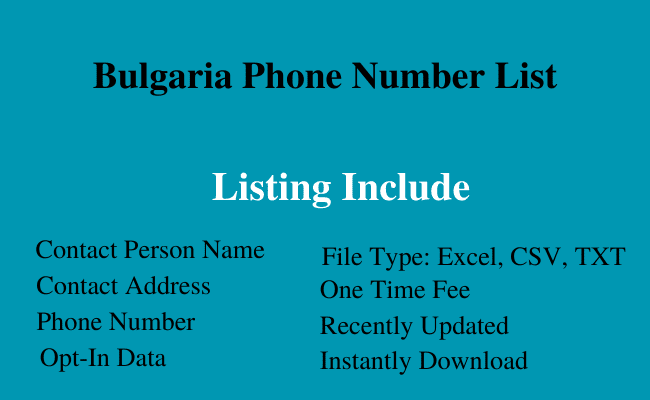 Bulgaria phone number list