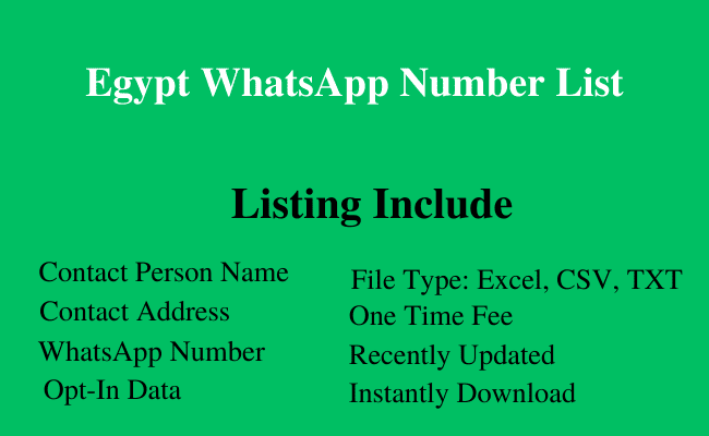 Egypt whatsapp number list