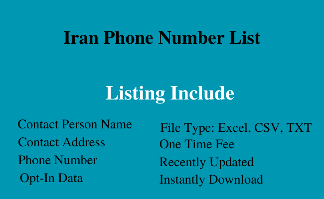 Iran phone number list