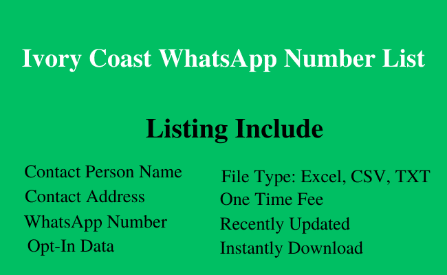 Ivory Coast whatsapp number list