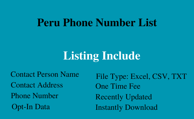 Peru phone number list