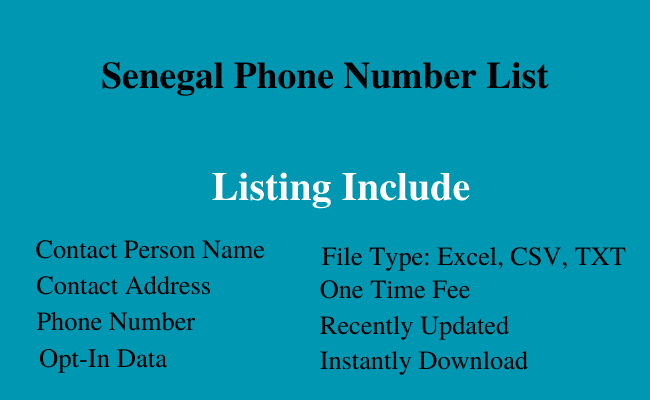 Senegal phone number list