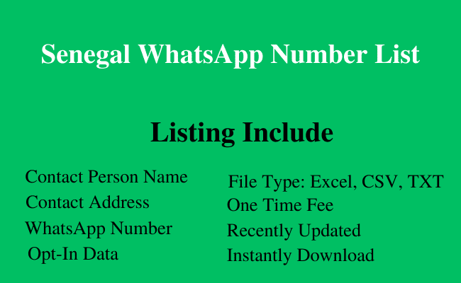 Senegal whatsapp number list