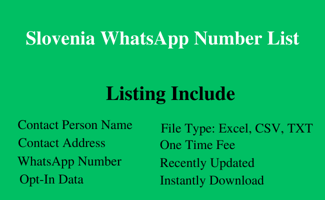 Slovenia whatsapp number list