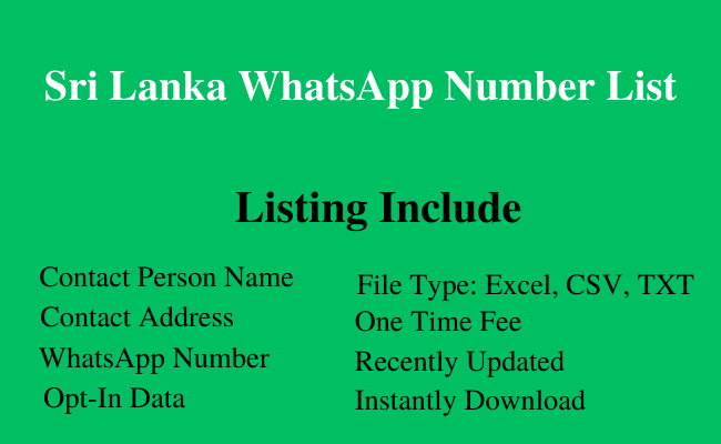 Sri Lanka Phone Number List