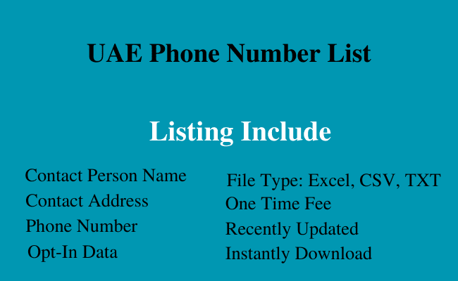 UAE Phone Number List