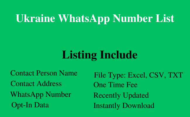 Ukraine whatsapp number list