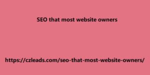 SEO that most website owners